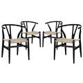 East End Imports Amish Dining Armchair, Black, 4PK EEI-1320-BLK